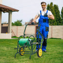 Garden Hose Reel Cart with 2 Wheels and Storage Basket by LJGDeals