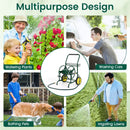 Garden Hose Reel Cart with 2 Wheels and Storage Basket by LJGDeals
