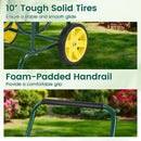 Garden Hose Reel Cart with 2 Wheels and Storage Basket by LJGDeals
