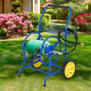 Garden Hose Reel Cart with 2 Wheels and Storage Basket by LJGDeals