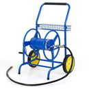 Garden Hose Reel Cart with 2 Wheels and Storage Basket by LJGDeals