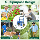 Garden Hose Reel Cart with 2 Wheels and Storage Basket by LJGDeals
