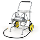 Garden Hose Reel Cart with 2 Wheels and Storage Basket by LJGDeals