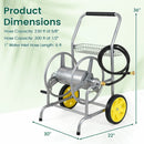 Garden Hose Reel Cart with 2 Wheels and Storage Basket by LJGDeals