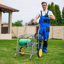 Garden Hose Reel Cart with 2 Wheels and Storage Basket by LJGDeals