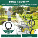 Garden Hose Reel Cart with 2 Wheels and Storage Basket by LJGDeals