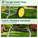 Garden Hose Reel Cart with 2 Wheels and Storage Basket by LJGDeals