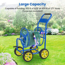 Garden Hose Reel Cart Metal Hose Cart with 4 Wheels and Storage Basket by LJGDeals