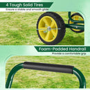 Garden Hose Reel Cart Metal Hose Cart with 4 Wheels and Storage Basket by LJGDeals