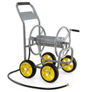 Garden Hose Reel Cart 4 Wheels Heavy-Duty Metal Water Hose Organizer Portable by LJGDeals