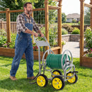 Garden Hose Reel Cart 4 Wheels Heavy-Duty Metal Water Hose Organizer Portable by LJGDeals
