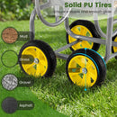 Garden Hose Reel Cart 4 Wheels Heavy-Duty Metal Water Hose Organizer Portable by LJGDeals