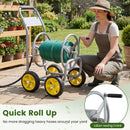 Garden Hose Reel Cart 4 Wheels Heavy-Duty Metal Water Hose Organizer Portable by LJGDeals