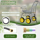 Garden Hose Reel Cart 4 Wheels Heavy-Duty Metal Water Hose Organizer Portable by LJGDeals
