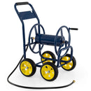 Garden Hose Reel Cart 4 Wheels Heavy-Duty Metal Water Hose Organizer Portable by LJGDeals