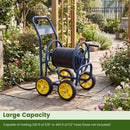 Garden Hose Reel Cart 4 Wheels Heavy-Duty Metal Water Hose Organizer Portable by LJGDeals