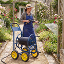 Garden Hose Reel Cart 4 Wheels Heavy-Duty Metal Water Hose Organizer Portable by LJGDeals