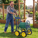 Garden Hose Reel Cart 4 Wheels Heavy-Duty Metal Water Hose Organizer Portable by LJGDeals