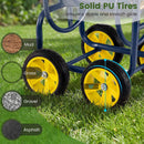 Garden Hose Reel Cart 4 Wheels Heavy-Duty Metal Water Hose Organizer Portable by LJGDeals