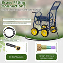 Garden Hose Reel Cart 4 Wheels Heavy-Duty Metal Water Hose Organizer Portable by LJGDeals