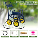 Garden Hose Reel Cart 4 Wheels Heavy-Duty Metal Water Hose Organizer Portable by LJGDeals