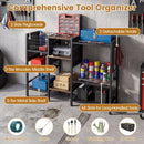 Garden Tool Organizer with Wooden Shelves for Garage and Shed by LJGDeals