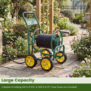 Garden Hose Reel Cart 4 Wheels Heavy-Duty Metal Water Hose Organizer Portable by LJGDeals