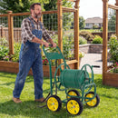 Garden Hose Reel Cart 4 Wheels Heavy-Duty Metal Water Hose Organizer Portable by LJGDeals