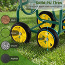Garden Hose Reel Cart 4 Wheels Heavy-Duty Metal Water Hose Organizer Portable by LJGDeals