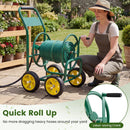 Garden Hose Reel Cart 4 Wheels Heavy-Duty Metal Water Hose Organizer Portable by LJGDeals