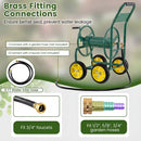 Garden Hose Reel Cart 4 Wheels Heavy-Duty Metal Water Hose Organizer Portable by LJGDeals