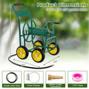 Garden Hose Reel Cart 4 Wheels Heavy-Duty Metal Water Hose Organizer Portable by LJGDeals