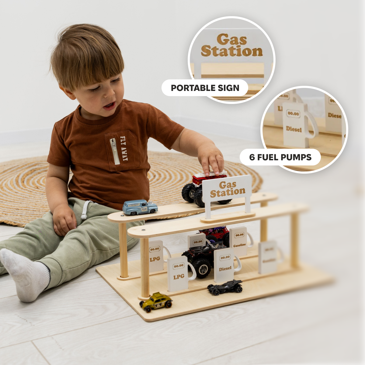 Wooden Gas Station Toy, photo 10 of 13