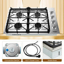 30/36 Inch Gas Cooktop with 4/6 Powerful Burners and ABS Knobs by LJGDeals