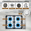 30/36 Inch Gas Cooktop with 4/6 Powerful Burners and ABS Knobs by LJGDeals