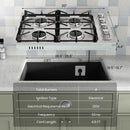 30/36 Inch Gas Cooktop with 4/6 Powerful Burners and ABS Knobs by DirectDeals