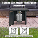 50 000 BTU 32 Inch Square Propane Gas Fire Pit Table by LJGDeals