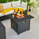 50 000 BTU 32 Inch Square Propane Gas Fire Pit Table by LJGDeals