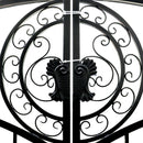 14x8 ft Steel Dual Swing Driveway Gate-European Style