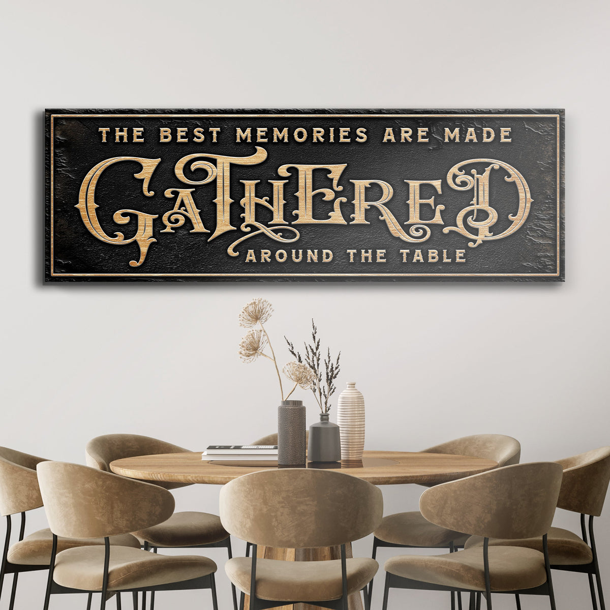Gathered Around Table Sign, photo 2 of 7