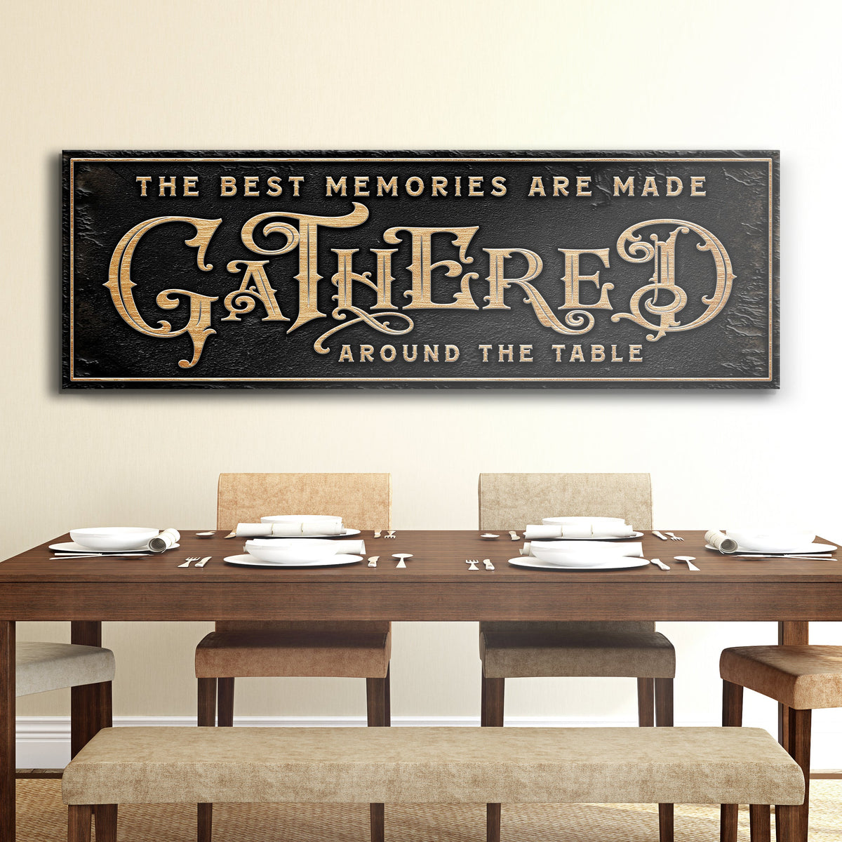 Gathered Around Table Sign, photo 3 of 7