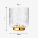 Gatsby Tumbler Drinking Glass Set Of 2 Vintage Cocktail Crystal Drinking Glasses Art Deco Gold Plate by The Wine Savant
