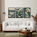 Japanese Nature Wall Art Set. Geisha Poster, Fuji Mountain by Wall Art Set