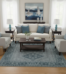Custom Made Traditional Turkish Design Gray Hand Knotted Wool Area Rug