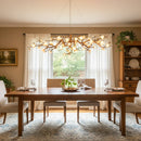 Flower Bloom Branch Brass Chandelier