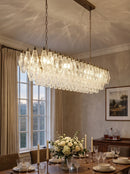 Elegant Transparent Murano Poliedri Chandelier