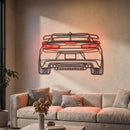 Camaro Back View Metal Neon Car Wall Art - MTN0073