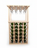 Wine Bottle & Stemware Storage Combo with Tabletop