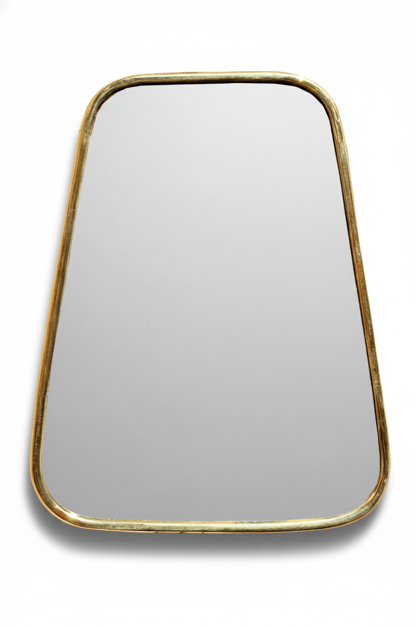 Brass Frame Mirror - Gold Handcrafted Brass Mirror, photo 6 of 12