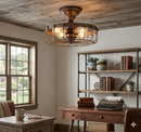 Rustic Industrial Cage Ceiling Light | 11.5" by The Lamp Goods